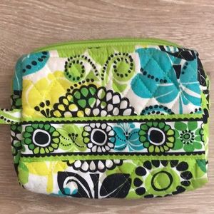 Vera Bradley lined small cosmetic bag
